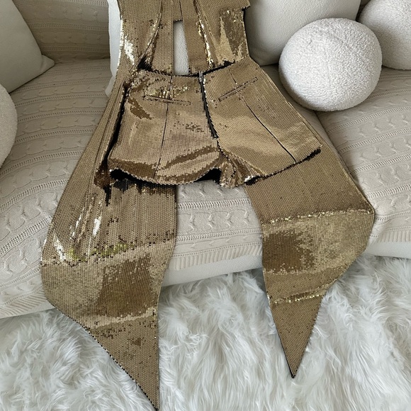 Alex Perry Henderson Sequined Crepe Shorts Sets Size Small - Picture 10 of 15